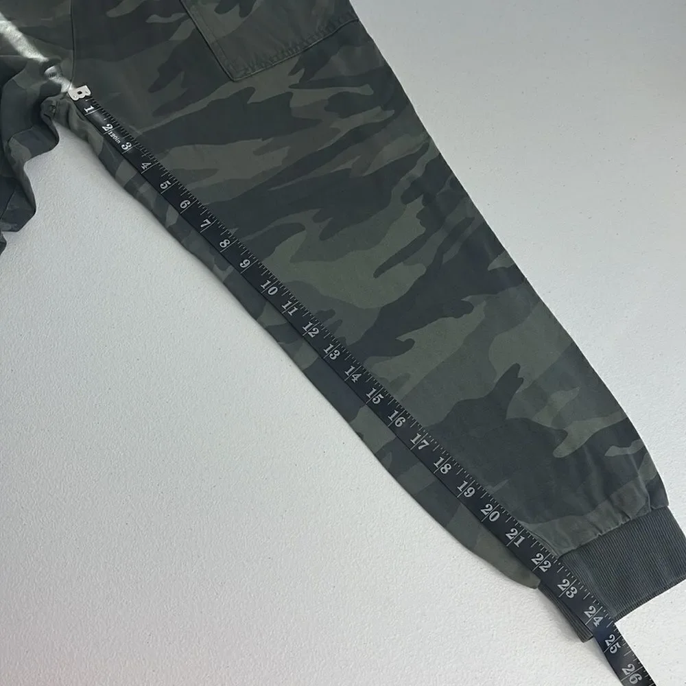 Splendid Lakeside Camo Joggers Army Green High Rise Pull-On Straight Leg Pants S - Picture 11 of 13